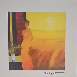 Sunlit Figure Landscape Art Print - Emile BELLET park West